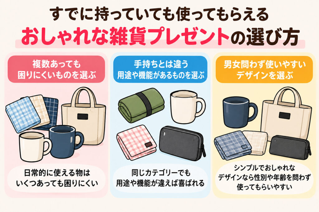 すでに持っていても使ってもらえるおしゃれな雑貨プレゼントの選び方