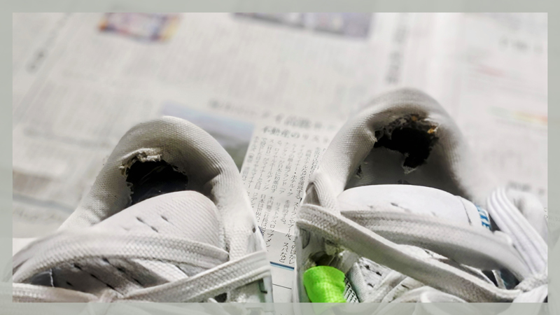 【写真で解説】スニーカーかかと内側の破れ補修手順は意外と簡単