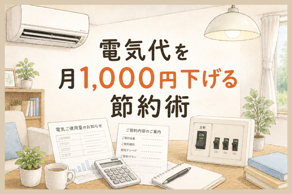 すぐできる！電気代を月1,000円下げる節約術