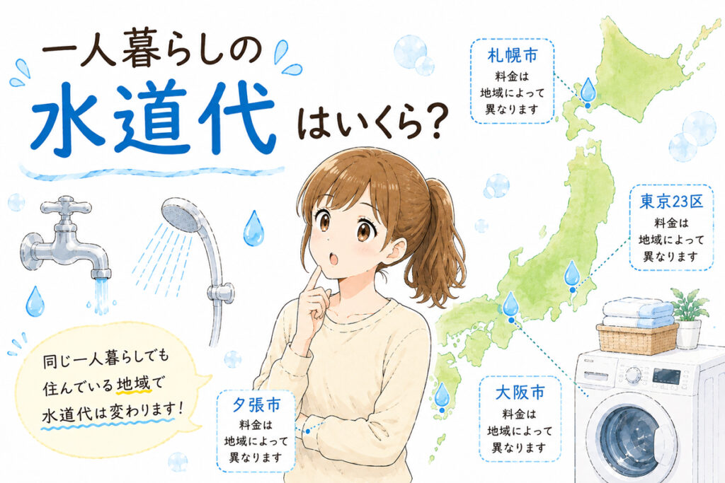 一人暮らしの水道代はいくら？平均額と使用量の目安