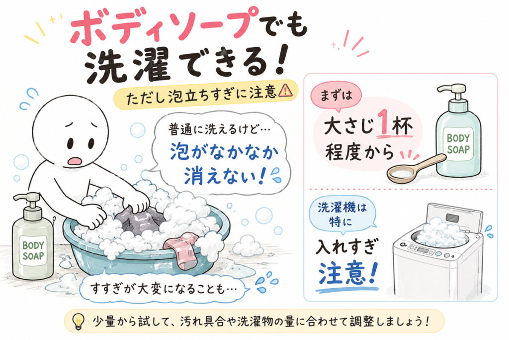 ボディソープ｜シャンプーがない時の次善の代用品