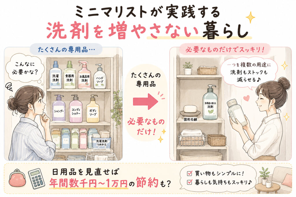 ミニマリストが実践する洗剤を増やさない暮らし