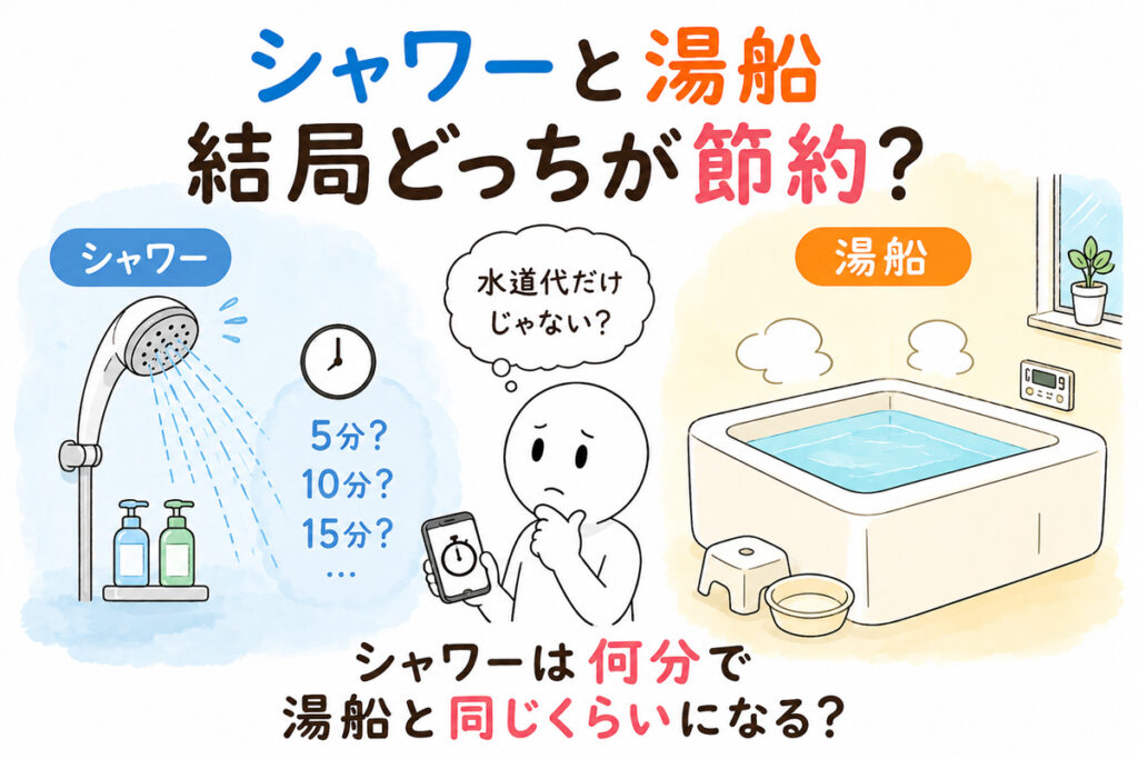 一人暮らしはお風呂とシャワーどっちが節約？