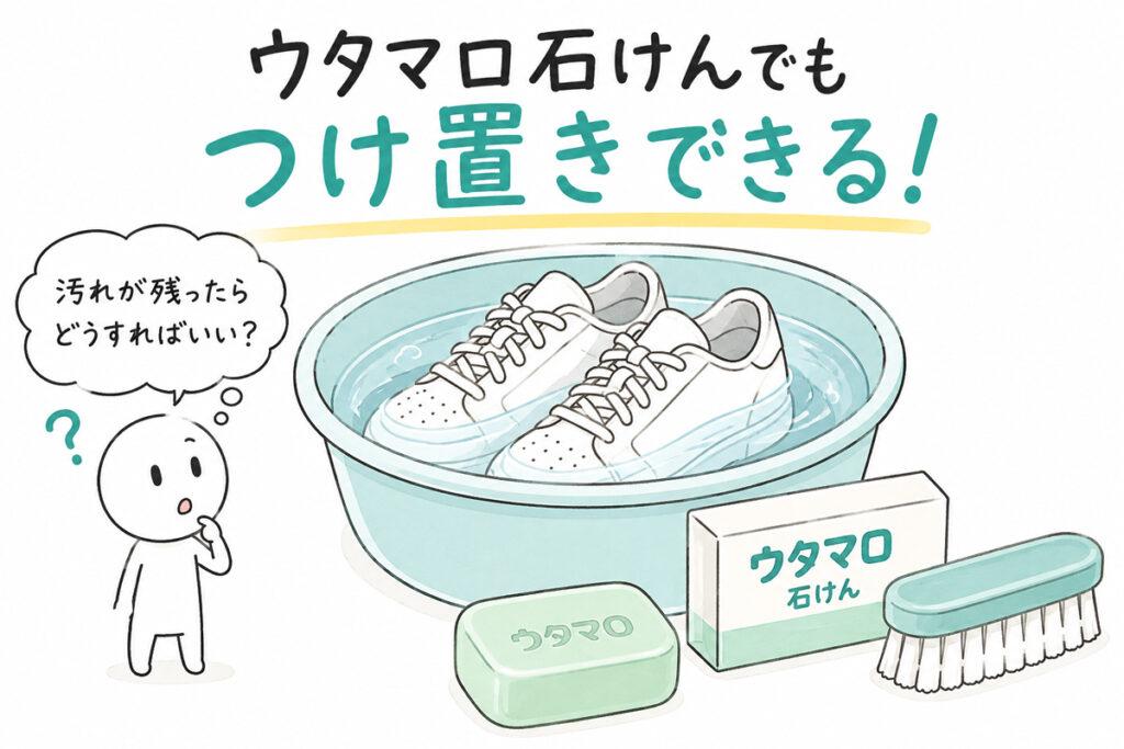 ウタマロでスニーカーや靴を洗うときの注意点|つけ置きしても大丈夫?