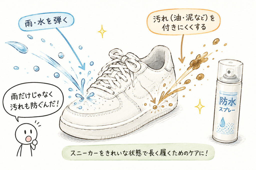 スニーカーに防水スプレーをすると何が変わる？効果は防水だけじゃない