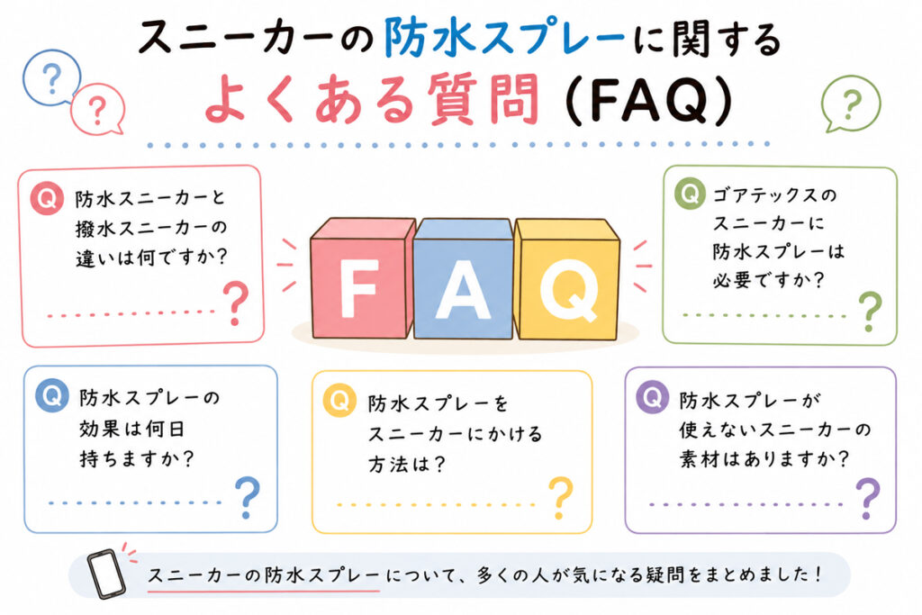 スニーカーの防水スプレーに関するよくある質問（FAQ）