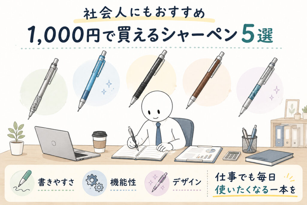 社会人にもおすすめの1000円前後で買えるシャーペン5選