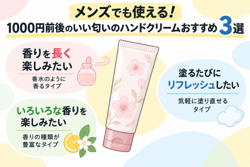 メンズでも使える!1000円前後のいい匂いのハンドクリームおすすめ3選
