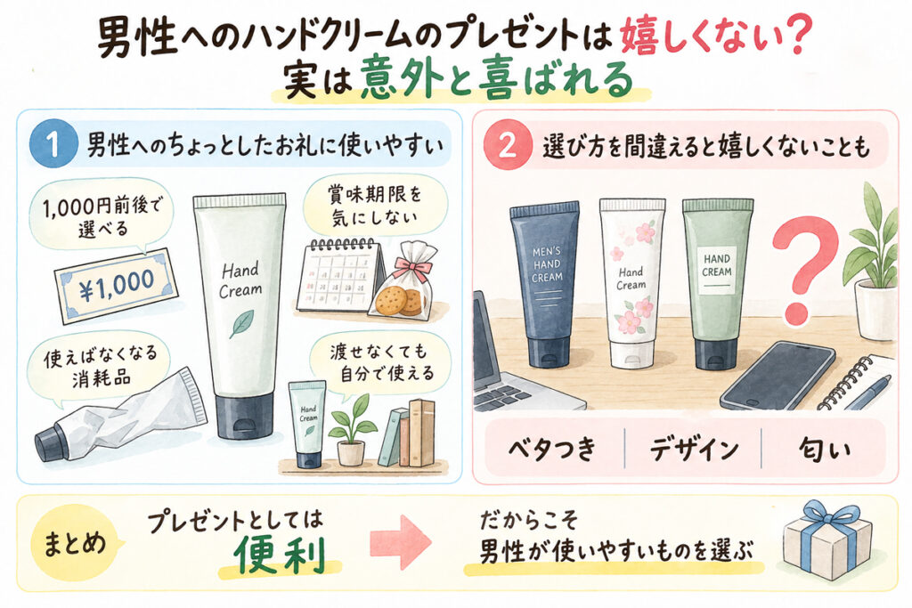 男性へのハンドクリームのプレゼントは嬉しくない?実は意外と喜ばれる