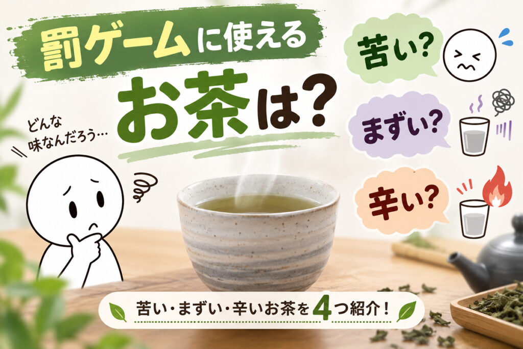 罰ゲームにおすすめのお茶4選｜苦い・まずい・辛い