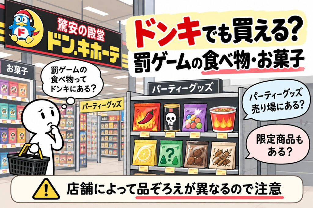 罰ゲームの食べ物やお菓子はドンキでも売っている