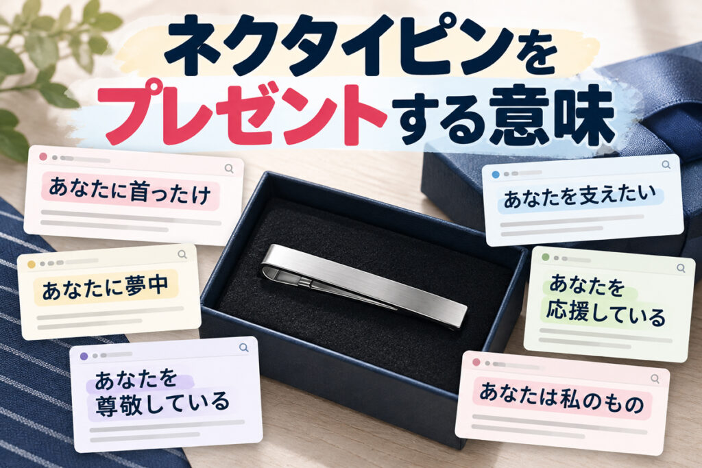 女性がネクタイピンをプレゼントする意味は？