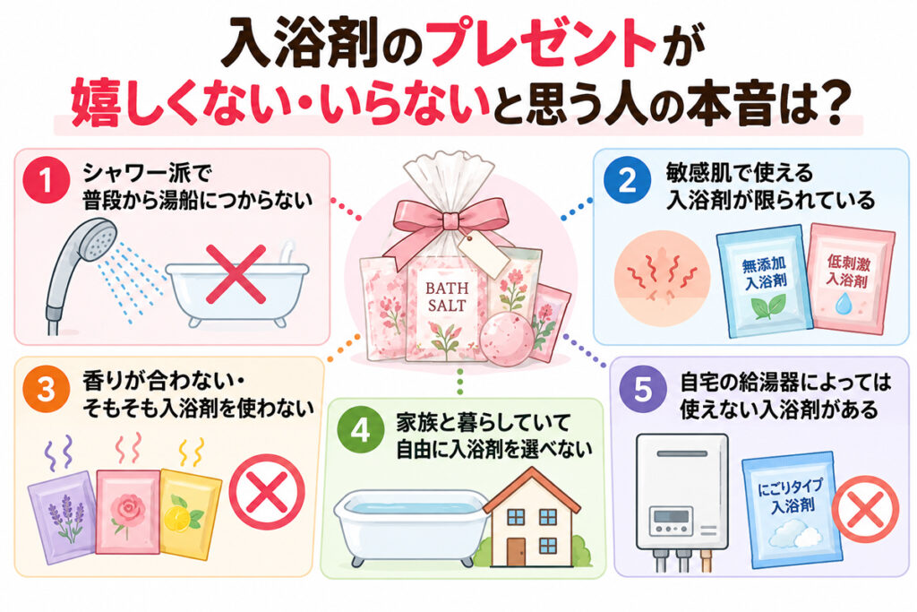 入浴剤のプレゼントが嬉しくない・いらないと思う人の本音は？