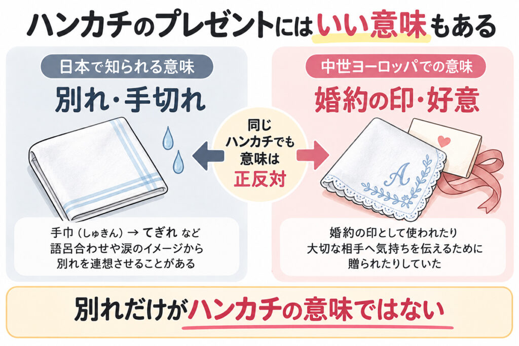 ハンカチのプレゼントにはいい意味もある
