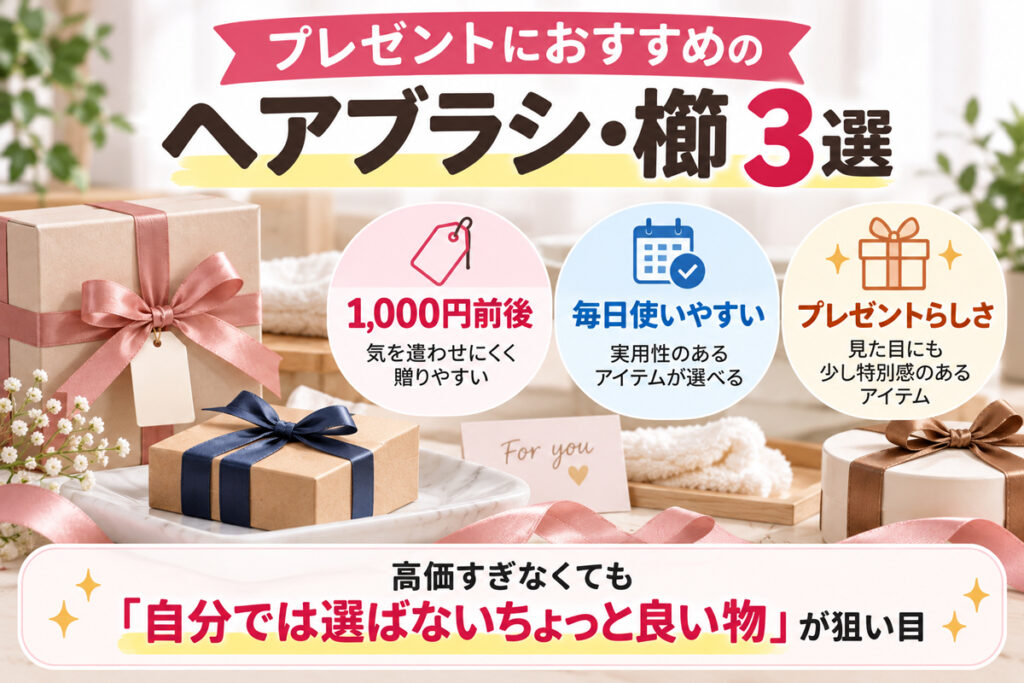 リファに負けない使い心地！1,000円前後で贈れるヘアブラシ・櫛3選
