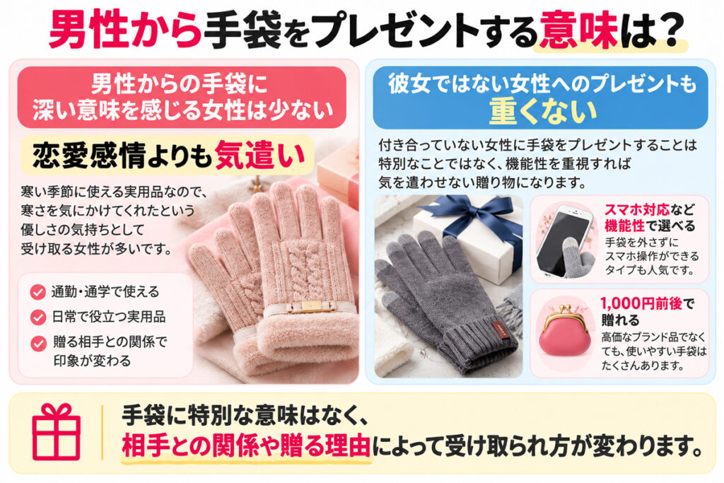 男性から手袋をプレゼントする意味は？の図解画像