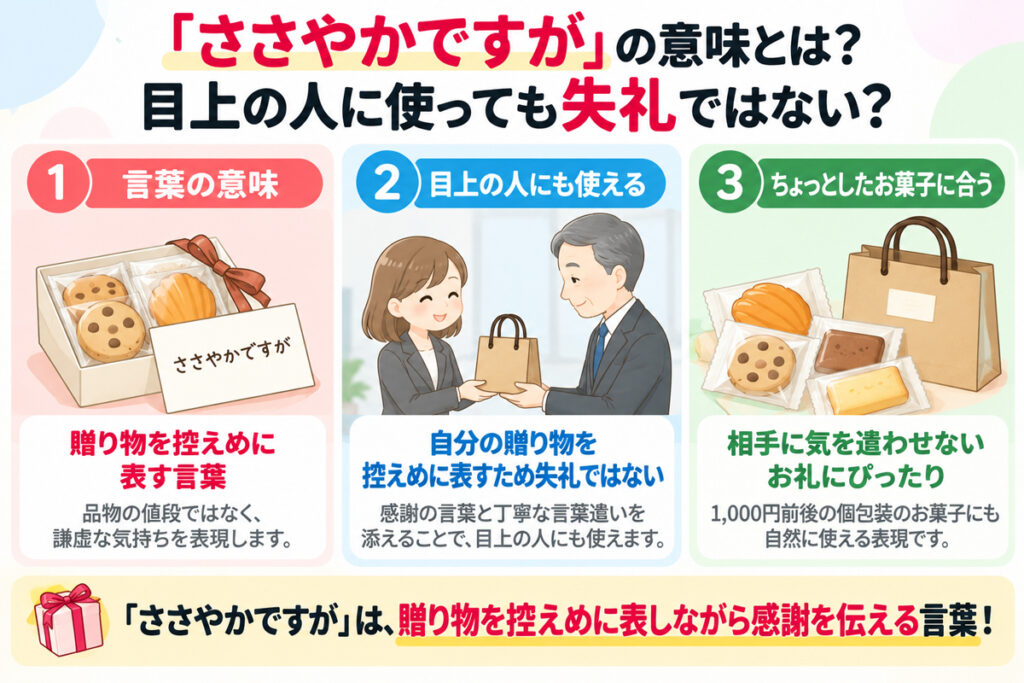 「ささやかですが」の意味とは？目上の人に使っても失礼ではない？