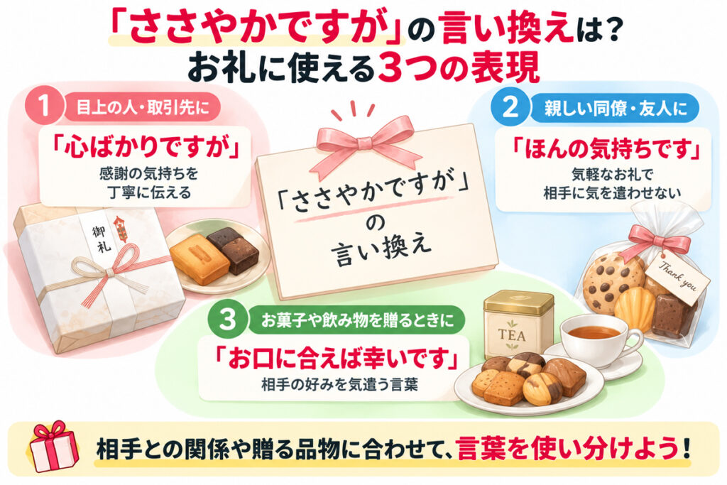 「ささやかですが」の言い換えは？お礼に使える3つの表現
