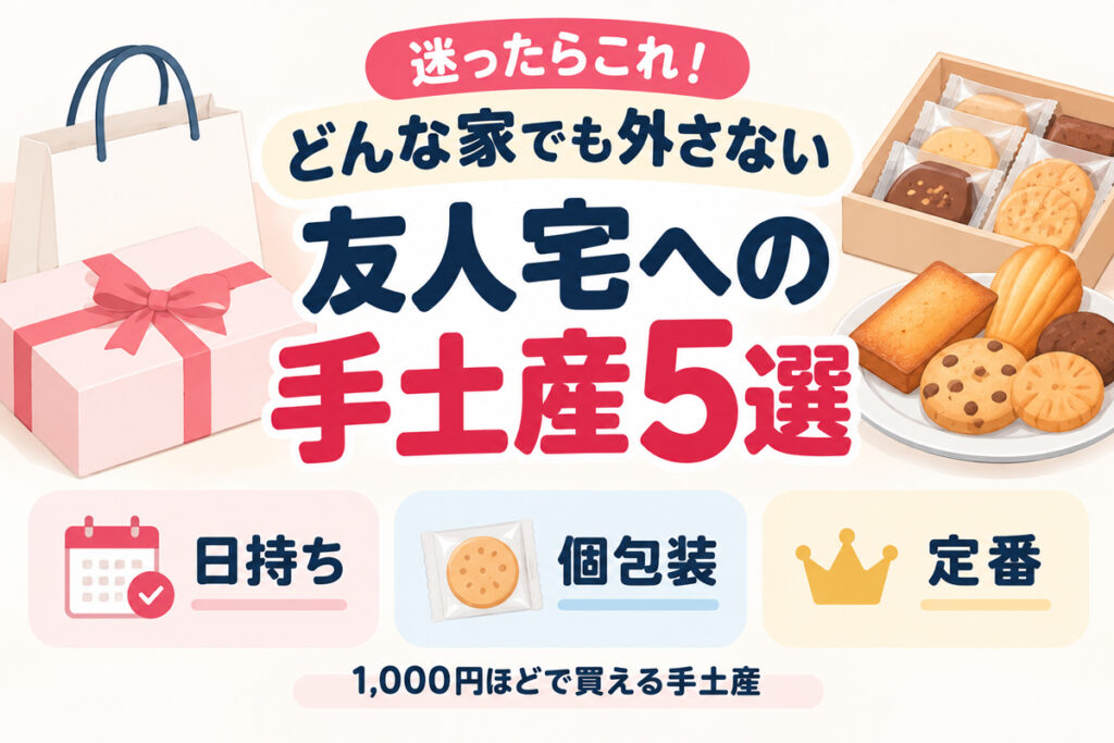 迷ったらこれ！どんな家でも外さない友人宅への手土産5選